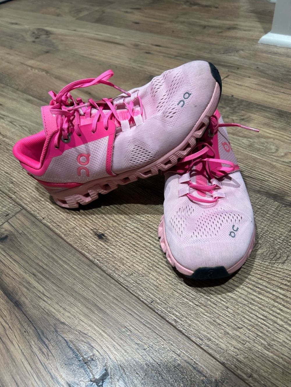 Pink on cloud sneakers